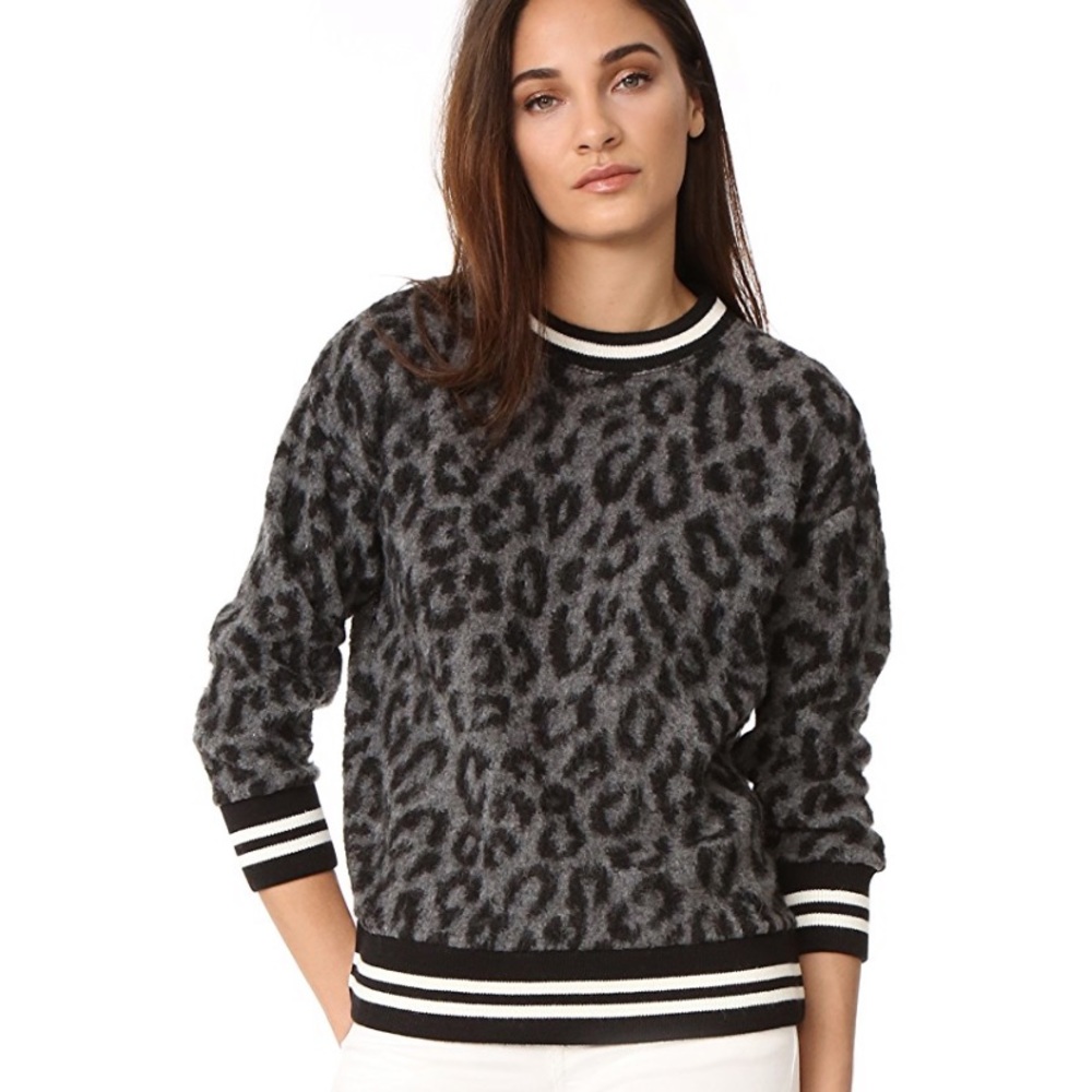 Leopard-print grey R13 wool sweater